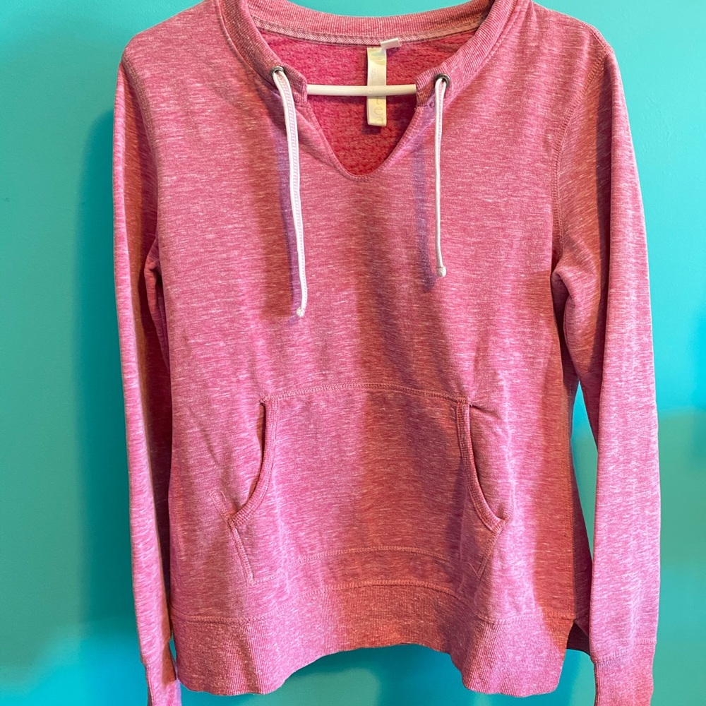 Pink crewneck with drawstrings